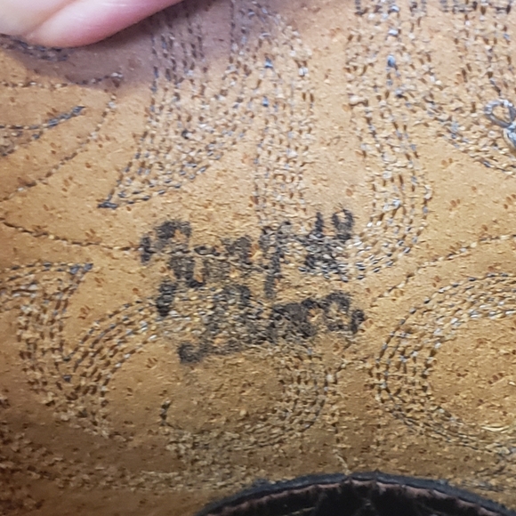 TONY LAMA Cowboy / Western Boots  Genuine Leather Black Men’s Size 10 D 7926 - Picture 9 of 15